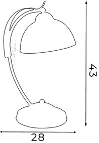 Lampă de masă KORFU 1xE27/60W/230V