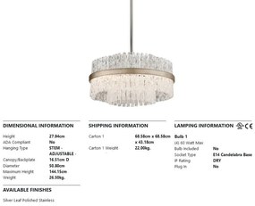 Candelabru LUX CHIME, design elegant, cu 4 surse de lumina