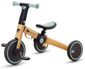 Tricicletă 3 în 1 pentru copii KINDERKRAFT 4TRIKE galben/verde-mentă