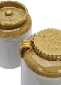 Borcan vintage din ceramică, mărimi variate, D15-20×H17-25 cm, „WE ♡ RECYCLING"