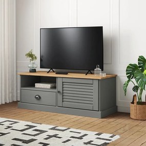 vidaXL Comodă TV VIGO, gri, 106x40x40 cm, lemn masiv de pin