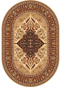 Covor lana oval Bursztyn culoare chihlimbar Selectează mărime: 200 X 300