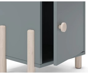 Noptieră de copii verde prăfuit din lemn de pin Enola – Marckeric