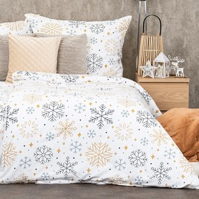 Lenjerie de pat din flanelă 4Home Frosty snowflakes, 140 x 200 cm, 70 x 90 cm
