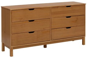 Comodă în culoare naturală joasă din lemn de pin 150x75 cm Post – Støraa