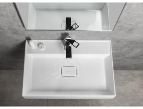 Sapho - Lavoar pentru blat GODIVA, 68 x 44 cm, marmură/alb