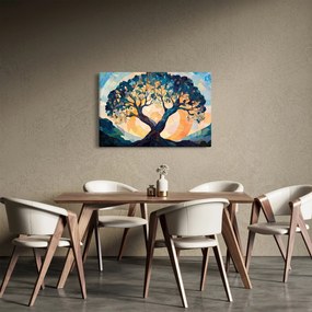 Tablou – Mozaic – soare și arbore II. (90x60 cm)