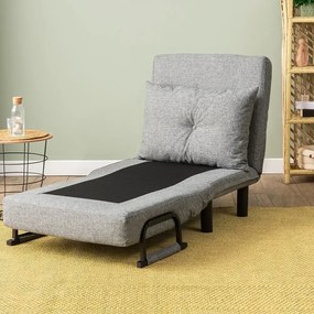 Fotoliu Extensibil,reglabil,Sento,175 x 50 cm,gri