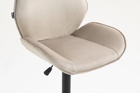 HR350CROSS Scaun Latte din Catifea Bază Neagră