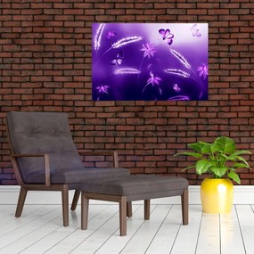 Tablou - Lunca cu fluturi (90x60 cm)