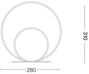 Lampă LED de masă Ideal Lux OZ LED/22W/230V CRI 90 negru