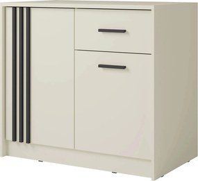 Comoda CANADA CY34, casmir/negru, PAL laminat, 102x42x94 cm