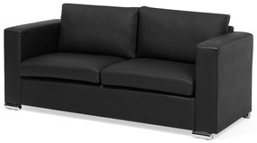 Canapea 3 locuri HEINOLA (piele) (negru). Promo -56%. 1019378