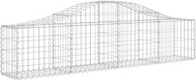 vidaXL Coș gabion arcuit, 200x30x40/60 cm, fier galvanizat