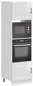 vidaXL Dulapuri pentru cuptor 2 buc Lucca alb lucios lemn prelucrat