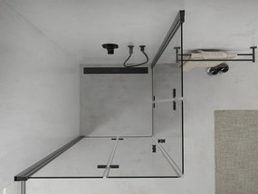 Mexen Lima Duo cabină de duș pliabilă 90 x 90 cm, transparentă, neagră - 856-090-090-70-00-02