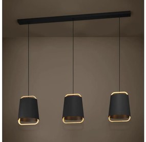Lustră pe cablu Eglo 390186 CAMALOZA 3xE27/40W/230V negru