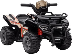 HOMCOM Quad electric pentru copii 6V, cu funcție înainte, muzică, quad electric pentru copii 1,5-3 ani Negru | Aosom Romania