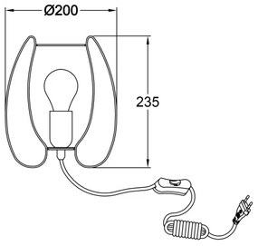 Lampă de masă CAMP 1xE27/40W/230V aurie Fabas Luce 3677-34-225