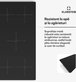 Klarstein PowerGlide plită cu inducție | suprafață rezistentă la zgârieturi | 5 zone de gătit | 9800 W | 90 cm