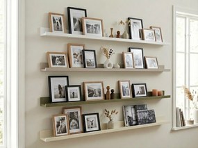 Polita de perete pentru tablouri FOTOPLANK 120 cm, bej