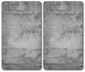Set placi protectoare pentru blat bucatarie Kesper 3654013, 2 buc, 52x30x0,5 cm, Sticla termorezistenta, Stil ciment, Gri