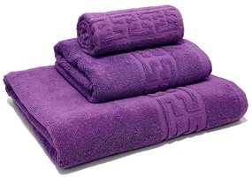 Set 3 prosoape de baie 70x130 cm, 50x90 cm, 30x50 cm, bumbac