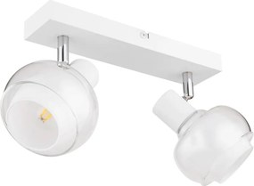 Globo 54309-2W - Spot orientabil TOKKI 2xE14/40W/230V alb