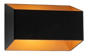 Aplica de perete design negru cu auriu - Alone S