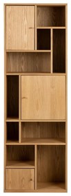 Bibliotecă în culoare naturală cu aspect de lemn de stejar 61x180 cm Rangoon – Actona