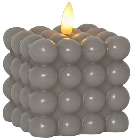 Lumânare cu LED din ceară gri Star Trading Flamme Dot, înălțime 9,5 cm