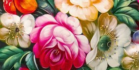 Tablou lumea viu colorată a florilor
