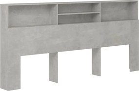 vidaXL Dulap tăblie, gri beton, 220x19x103,5 cm