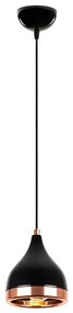 Pendul pe cablu YILDO 1xE27/40W/230V, negru/cupru