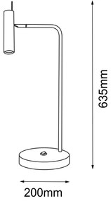 Lampă de masă AMOS 1xGU10/15W/230V albă Amplex 8907