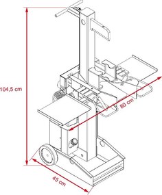 Despicător vertical de lemne AVENBERG Waldmann 8 TONE - LS8000F
