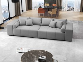 Canapea extensibilă dumonde cu ladă de depozitare si sezut confortabil din spuma high-density, Marbela Enjoy Grey XXL 295x100 cm