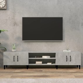 816268 vidaXL Comodă TV, gri beton, 180x31,5x40 cm, lemn prelucrat