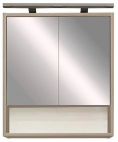 Dulap suspendat cu oglindă Luna 60, stejar Sonoma