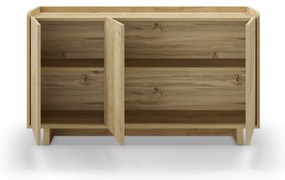 Comodă în culoare naturală cu aspect de lemn de stejar 140x80x40 cm Daira – Marckeric