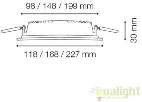 Spot incastrabil pt. tavan fals cu LED integrat GROOVE FI1 10W 3000K ROUND 123974
