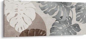 Tablou - Design cu frunze (120x50 cm)