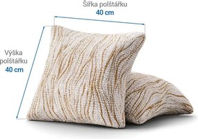 Gaico Huse bielastice UNIVERSO NOU bej cu dungi fețe de pernă 2 buc (40 x 40 cm)