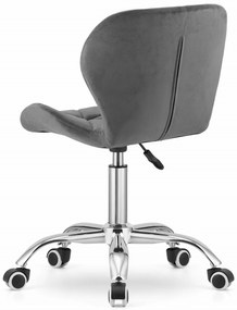 OFERTA Scaun de birou gri AVOLA VELVET II. calitate