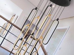 Lustra casa scarii XL cu 14 pendule LED si telecomanda Colette