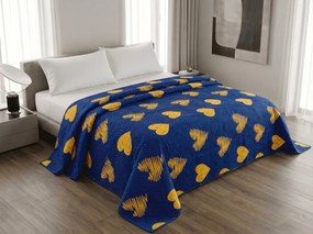 Cuvertura de pat GOLBINO, albastru inchis Dimensiune: 170 x 210 cm