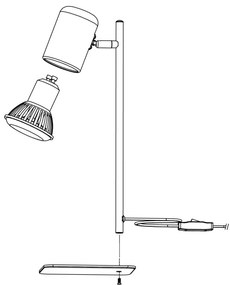 Lampă LED de masă CEPPINO 1xGU10/4,5W/230V albă Eglo 98856