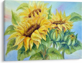 Tablou - Floarea soarelui înflorită (70x50 cm)