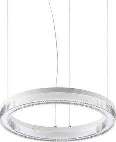 Lustra LED suspendata design circular CROWN SP D40 BIANCO