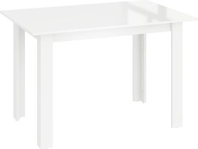 HOMCOM Masă Extensibilă pentru 4-6 Persoane cu Panouri Rabatabile, 120-160x80x78 cm, Alb Lucios | Aosom Romania